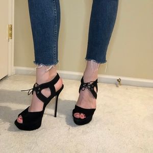 Sergio Rossi Platform Lace Up Heels